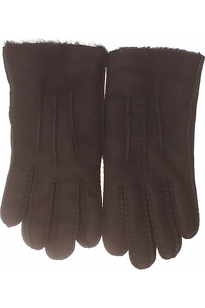 UGG Dámské Kožené Rukavice Hnědé Měkké