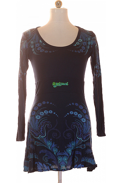 DESIGUAL dámské šaty s dlouhým rukávem modré květované Vel. M | DESIGUAL | obrázek 2
