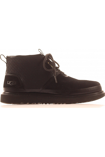UGG černé Kožené Kotníkové Boty šněrovací Volnočasové Semišové Vel. 40