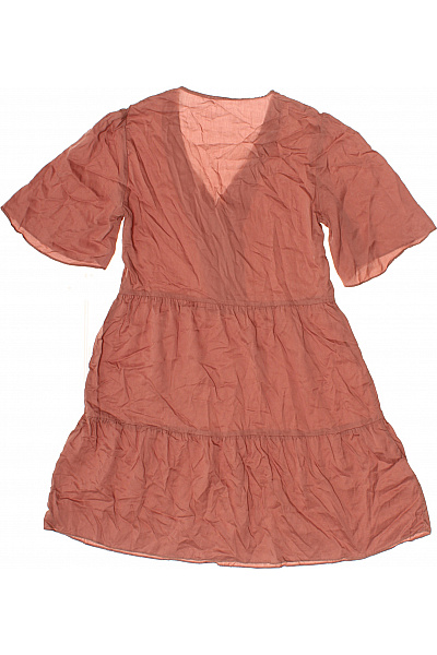 růžové šaty s krátkým rukávem volnočasové boho letní Velikost M | Unimoda | obrázek 2