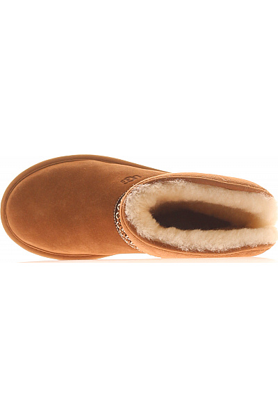 UGG Hnědé kožené válenky s kožíškem zimní kotníkové Vel. 37 | UGG | obrázek 2
