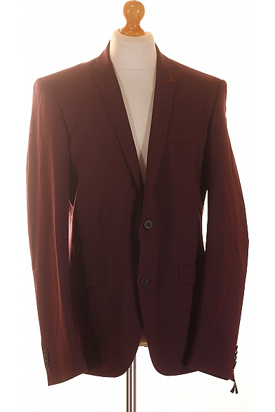 ROY ROBSON Vlněné Sako Elegantní Moderní Vínové Vel. 102