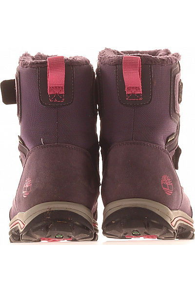 Timberland Fialové dětské zimní sněhule na suchý zip s membránou Vel. 33 | Timberland | obrázek 4