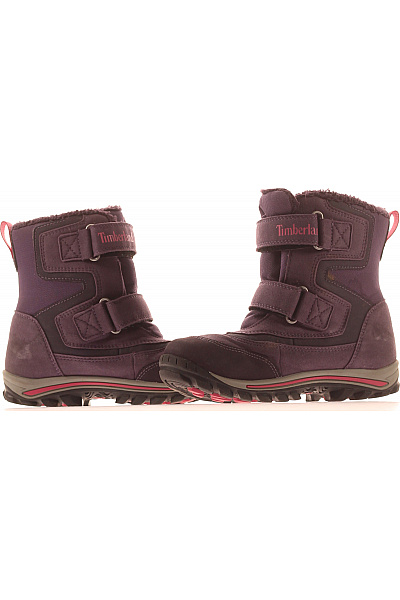 Timberland Fialové dětské zimní sněhule na suchý zip s membránou Vel. 33 | Timberland | obrázek 5