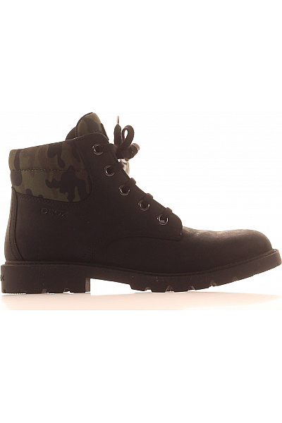 GEOX Kotníkové šněrovací Volnočasové Boty Khaki Vel. 35