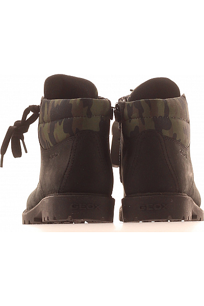 GEOX kotníkové šněrovací volnočasové boty khaki Vel. 35 | GEOX | obrázek 4