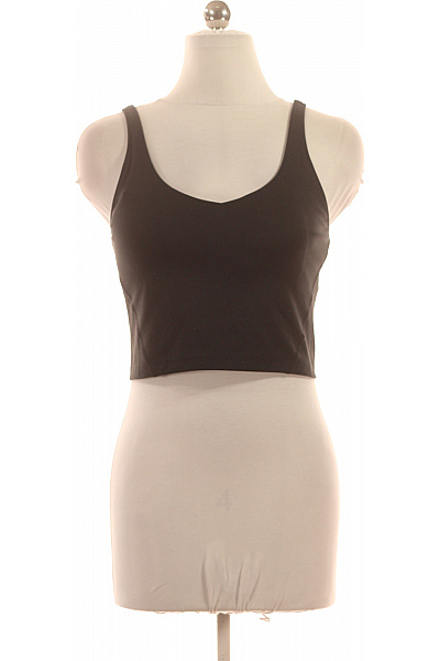 Dámské černé tílko bez rukávů crop top fitness Velikost M | Unimoda | obrázek 2
