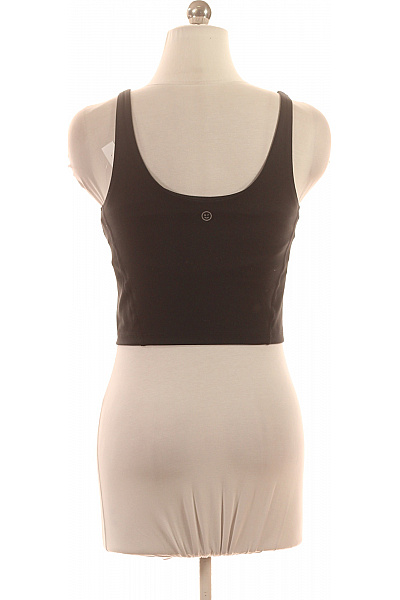 Dámské černé tílko bez rukávů crop top fitness Velikost M | Unimoda | obrázek 3
