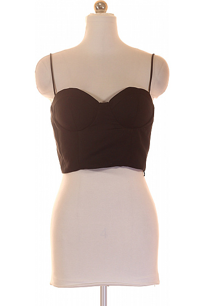 gina tricot Dámské černé crop top bez rukávů na ramínka Vel. EU L | gina tricot | obrázek 2