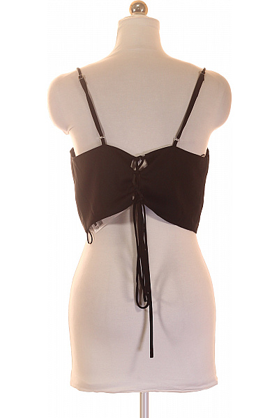 gina tricot Dámské černé crop top bez rukávů na ramínka Vel. EU L | gina tricot | obrázek 3