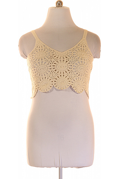 ONLY dámské bavlněné tílko bez rukávů crop top béžové Vel. S | ONLY | obrázek 2