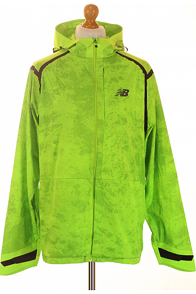 New Balance Pánská zelená sportovní bunda s kapucí a potiskem Velikost XL | New Balance | obrázek 2