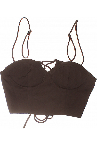 gina tricot dámské černé tílko crop top s uzlem Vel. EU M | gina tricot | obrázek 2