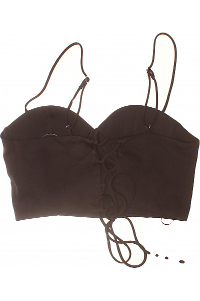 gina tricot dámské černé tílko crop top s uzlem Vel. EU M | gina tricot | obrázek 3