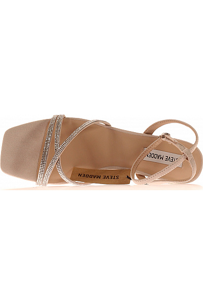 Steve Madden dámské sandály na podpatku s kamínky elegantní béžové Velikost 41 | Steve Madden | obrázek 2