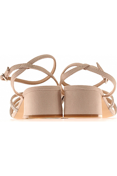 Steve Madden dámské sandály na podpatku s kamínky elegantní béžové Velikost 41 | Steve Madden | obrázek 4