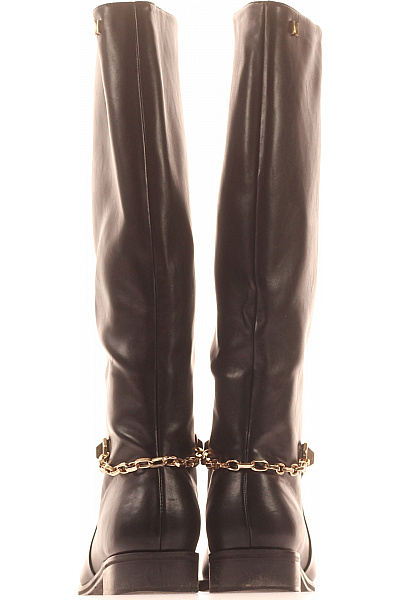 dámské kožené kozačky elegantní zlatý řetízek Velikost 41 | Unimoda | obrázek 4