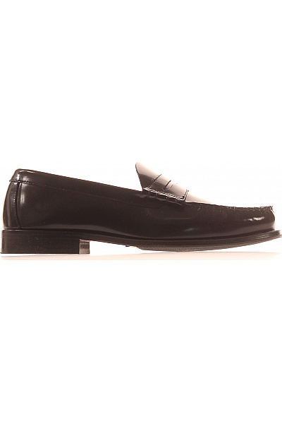 SELECTED Pánské černé Mokasíny Elegantní Kožené Vel. 45
