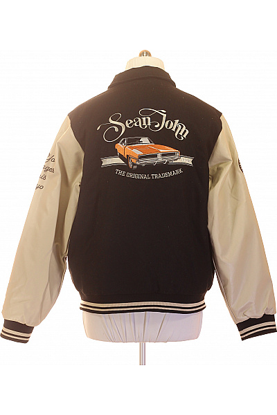Sean John pánská baseballová bomber bunda černobílá retro Vel. XL | Sean John | obrázek 3