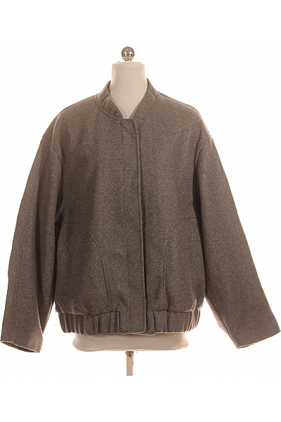 Dámský Krátký Oversized Kabát šedý Vel. 36