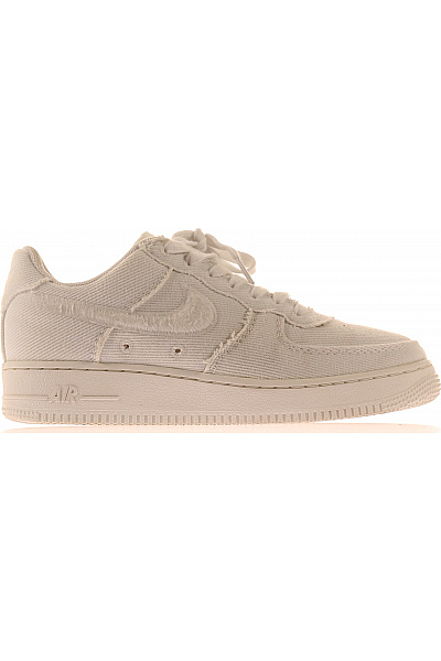 Nike Bílé Textilní Tenisky Air Force Vel. 40.5