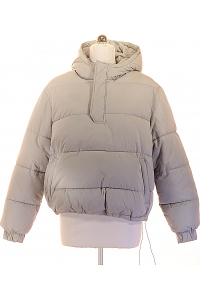 URBAN CLASSICS Šedá Prošívaná Puffer Bunda S Kapucí Přes Hlavu Vel. M