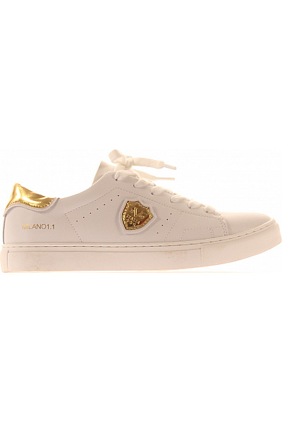 VERSACE Dámské Bílé Tenisky MILANO1.1 Zlaté Vel. 38