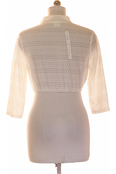 BERWIN WOLFF Dámské bílé tričko crop top s průstřihy a stojáčkem Vel. 42 | BERWIN WOLFF | obrázek 3