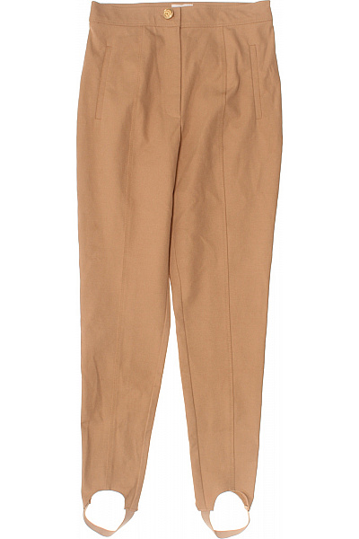 CLAUDIE PIERLOT Dámské Bavlněné Kalhoty S Vysokým Pasem Khaki Velikost EU 40