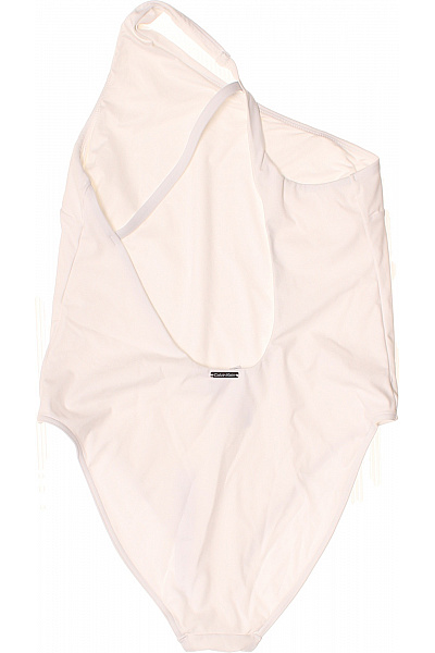 Calvin Klein jednodílné plavky za krk asymetrické bílé Vel. XL | Calvin Klein | obrázek 3