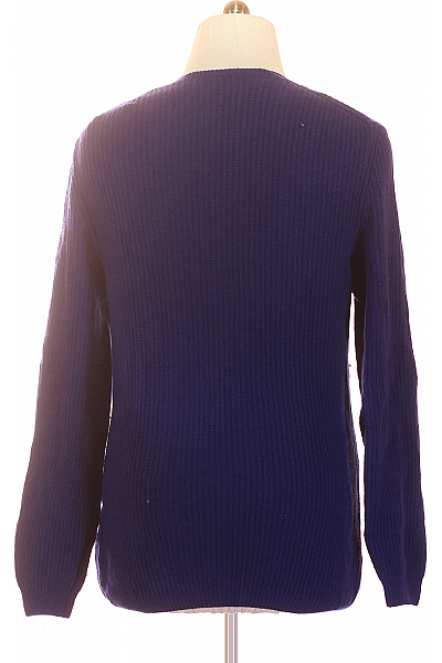 LAWRENCE GREY Modrý kašmírový pulovr žebrovaný basic Velikost XL | LAWRENCE GREY | obrázek 2