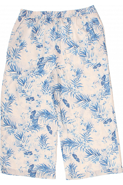 VERO MODA Dámské kalhoty široké květované s potiskem modré Vel. L | VERO MODA | obrázek 3