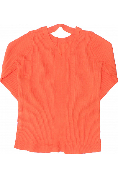 Dámský oranžový svetr s dlouhým rukávem a odhalenými zády Vel. M | Unimoda | obrázek 2