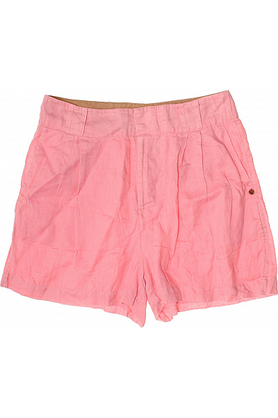 Scotch & Soda Dámské lněné kraťasy růžové volnočasové s vysokým pasem Vel. M | Scotch & Soda | obrázek 2