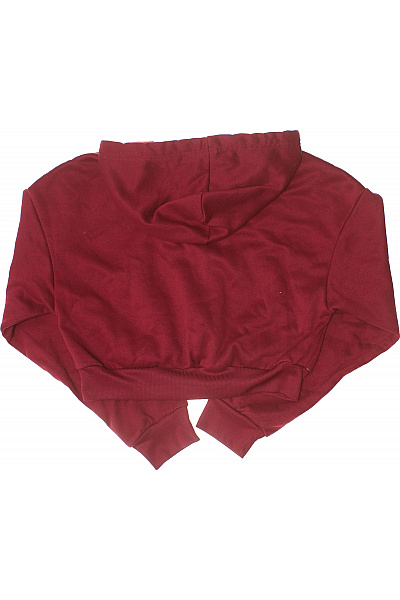 shein dámská červená mikina s kapucí crop přes hlavu Velikost M | shein | obrázek 2