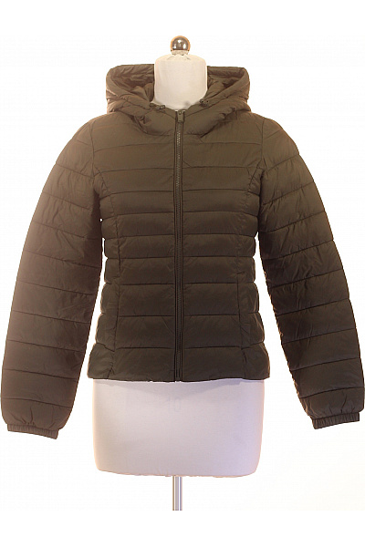 VERO MODA Dámská Khaki Prošívaná Přechodná Bunda S Kapucí Vel. M
