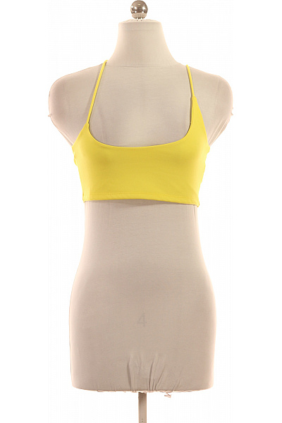 REVIEW žluté dámské tílko bez rukávů na cvičení crop top Velikost S | REVIEW | obrázek 2