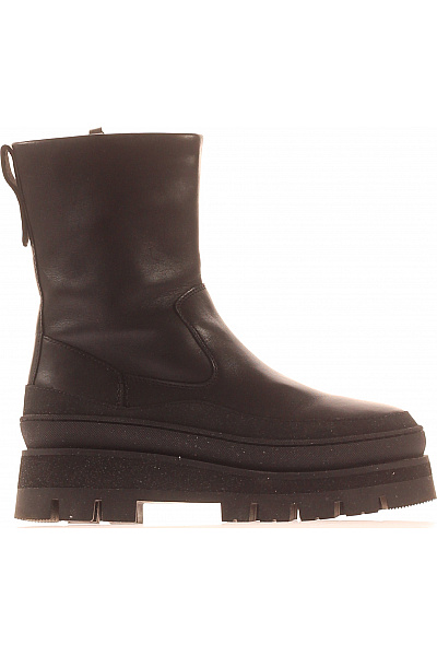 Clarks Dámské Kozačky Na Platformě černé Kožené Volnočasové Podzimní Zimní Velikost 39