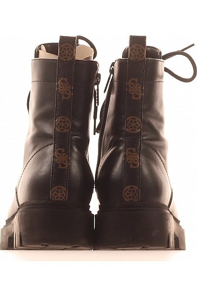 Guess Dámské kotníkové kožené šněrovací boty na platformě černé Vel. 37 | Guess | obrázek 4