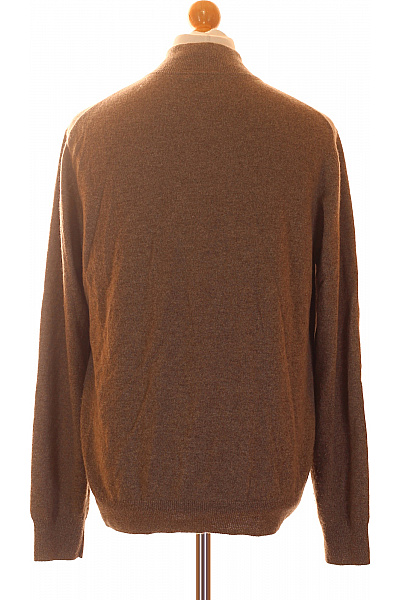MAX TONSO CASHMERE Pánský kašmírový svetr na zip hnědý Vel. EU XL | MAX TONSO CASHMERE | obrázek 2