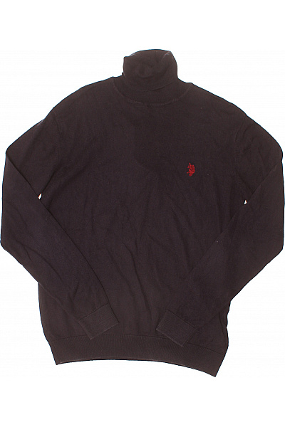 U.S.POLO ASSN. Pánský černý Bavlněný Rolák Basic Vel. L