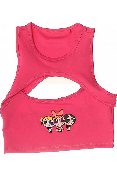 REVIEW Růžové Tílko S Potiskem Powerpuff Girls Bez Rukávů Crop Top Velikost EU S