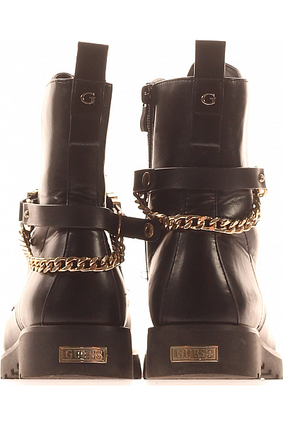 Guess Dámské černé kožené kotníkové šněrovací boty s řetízkem Vel. 39 | Guess | obrázek 4