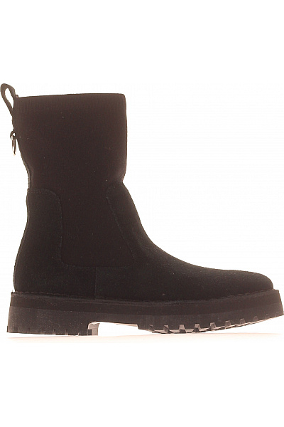 Clarks Dámské černé Kozačky Chelsea Semišové Na Platformě Vel. 7
