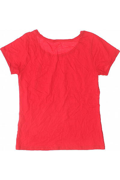 Dámské tričko s krátkým rukávem červené jednobarevné basic Vel. 38 | Unimoda | obrázek 2