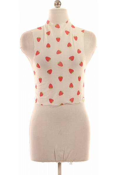 REVIEW Dámské tričko bez rukávů s potiskem jahod crop top | REVIEW | obrázek 2