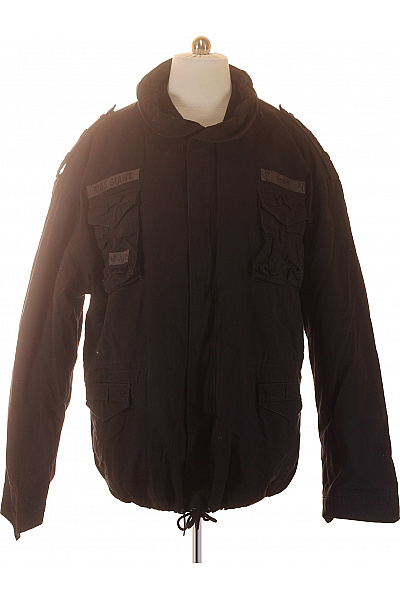 Brandit Černá Bavlněná Vojenská Bunda Parka Velikost 7XL
