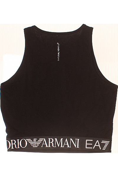 ARMANI dámské černé tílko crop top s potiskem Velikost EU S | ARMANI | obrázek 3