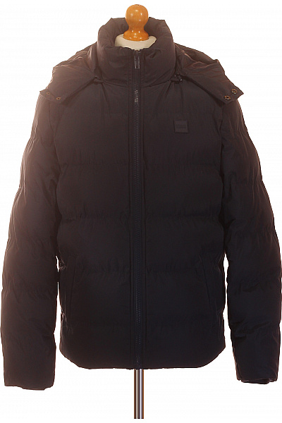URBAN CLASSICS Černá prošívaná zimní bunda s kapucí puffer Velikost S | URBAN CLASSICS | obrázek 2