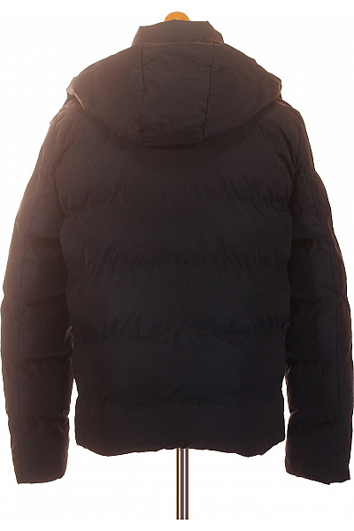 URBAN CLASSICS Černá prošívaná zimní bunda s kapucí puffer Velikost S | URBAN CLASSICS | obrázek 3